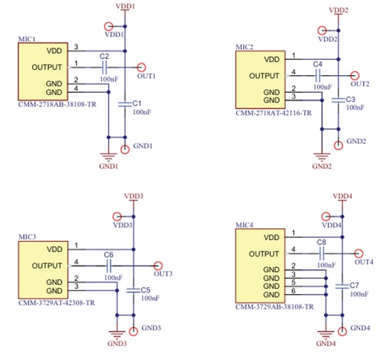 Schéma - Same Sky Kit de développement pour microphone DEVKIT-MEMS-004